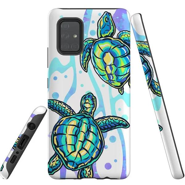 for Samsung Galaxy A71 5G Case Tough Protective Cover Swimming Turtles