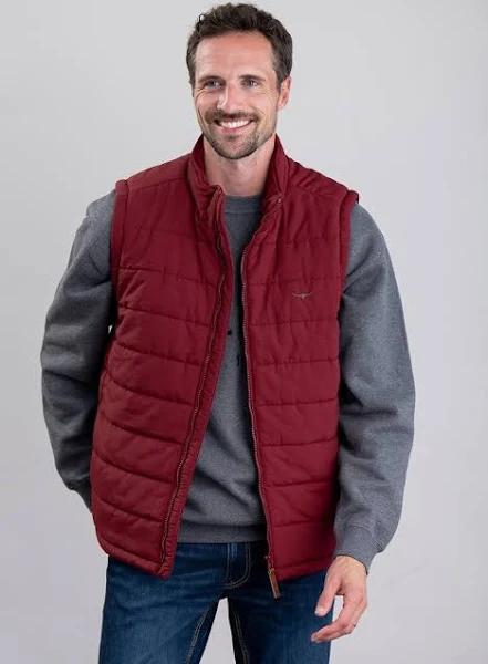 R.M.Williams Patterson Creek Vest in Burgundy Red XXL