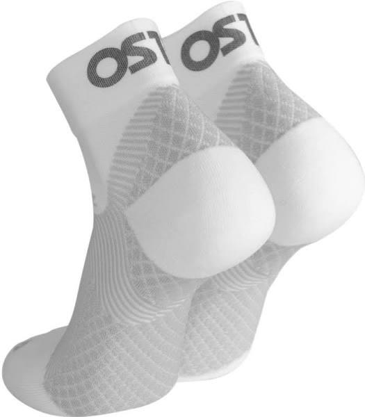 Os1st Plantar Fasciitis Quarter Crew White Socks