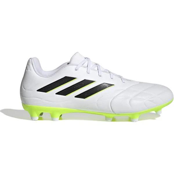 adidas-Copa Pure II.3 Firm Ground Boots-Unisex-Cloud White / Core Black / Lucid Lemon-M 13 / W 14