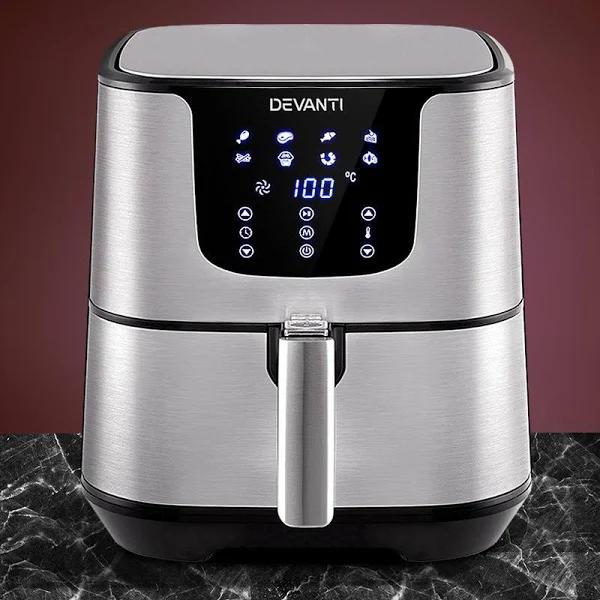 Devanti Air Fryer Oven Electric Fryers Oil Free Airfryer Kitchen Healthy Cooker - Earn Everyday Rewards, AfterPay Available