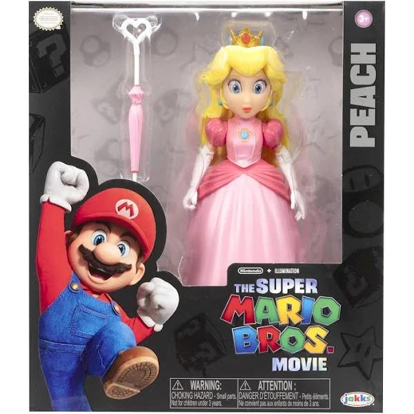 The Super Mario Bros. Movie Peach with Umbrella Figure