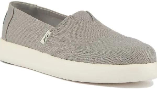 Toms Women's Mallow Alpargata Drizzle Heritage Canvas Shoes Sneakers - Grey - 7