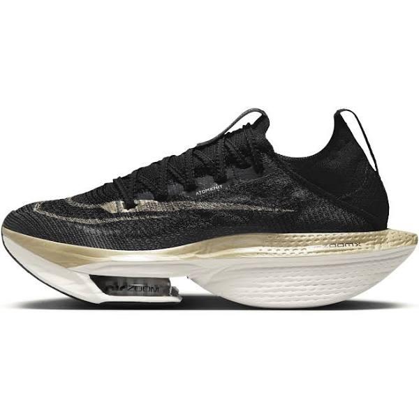 Nike Air Zoom Alphafly Next% 2 Womens Fast Running Shoe US 9 / Black/ Metallic Gold/ Grain-Sail