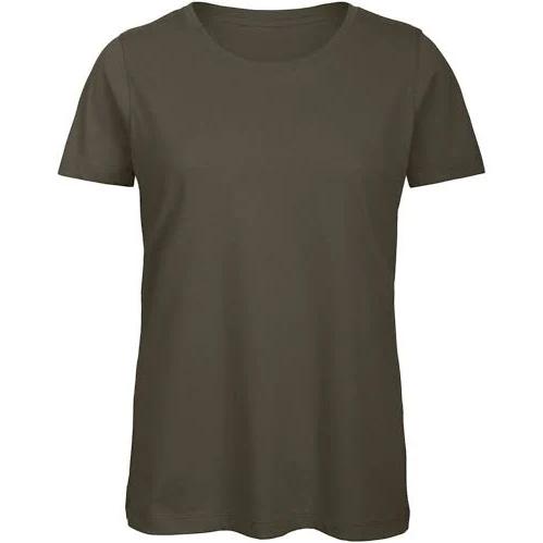 B&C Womens/Ladies Favourite Organic Cotton Crew T-Shirt Khaki XS