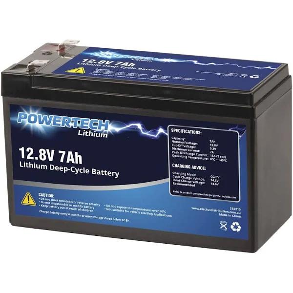 Powertech 12.8V Lithium Deep Cycle Battery Gn2 - 7Ah