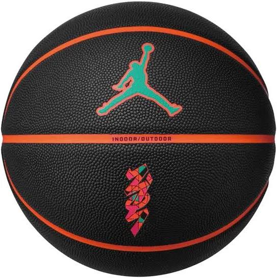 Jordan All Court 8P Zion Williamson Basketball - Black / Cone / Emerald / Pink - Size 7