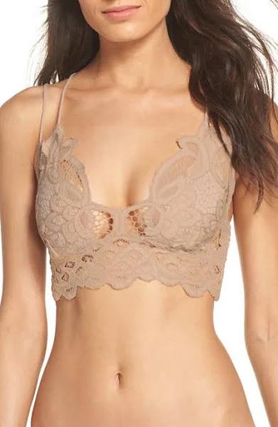 Free People Adella Bralette in Tan. Size S, XS.