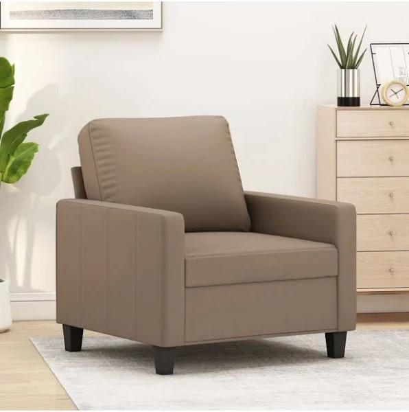 vidaXL Sofa Chair Cappuccino 60 cm Faux Leather