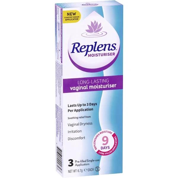 Replens Long Lasting Vaginal Moisturiser 3 Pack