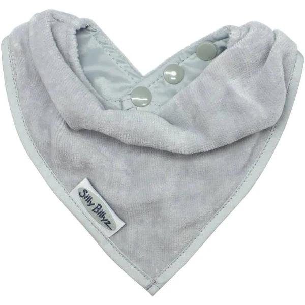 Silly Billyz Towel Bandana Bib (Silver)