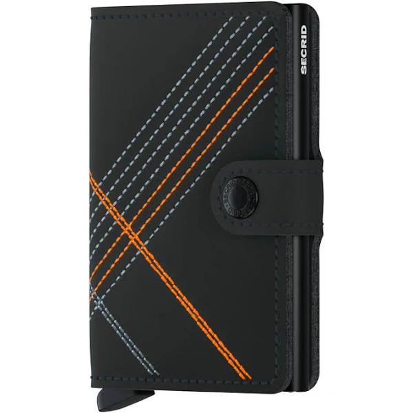 Secrid Miniwallet Compact Wallet - Stitch - Linea Orange