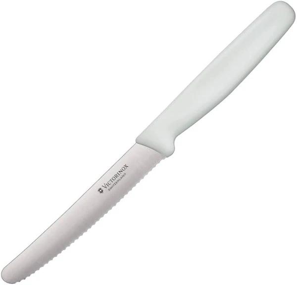 Victorinox Tomato & Sausage, Wavy Edge Knife 11cm - White