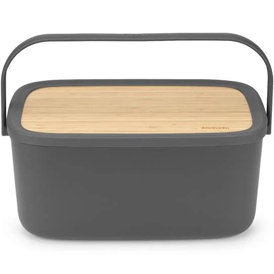 Brabantia NIC Bread Bin - Dark Grey