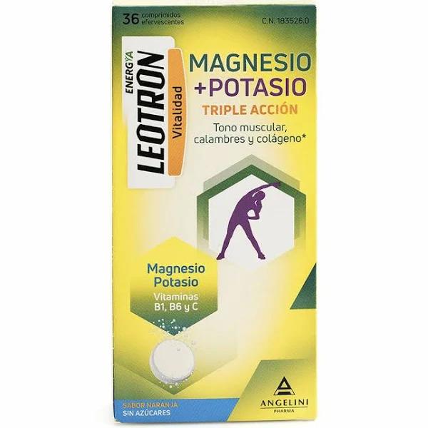 Leotron Vitality Magnesium + Potassium 36 Sphervescent Tablets