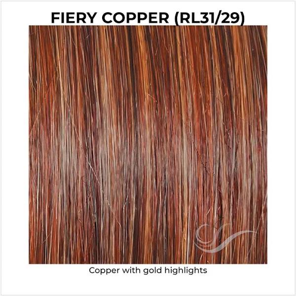 Raquel Welch On in 10 Synthetic Wig, RL31 29 Fiery Copper