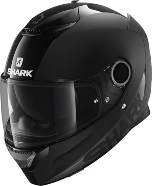 Shark Spartan Dual Black Helmet-Black-XS