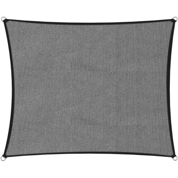 Wallaroo Outdoor Sun Shade Sail Canopy Grey Square 8 x 8m