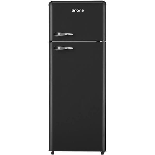 Linärie | Valloire 209L Black Retro Top Mount Fridge • LK200DDBLACK