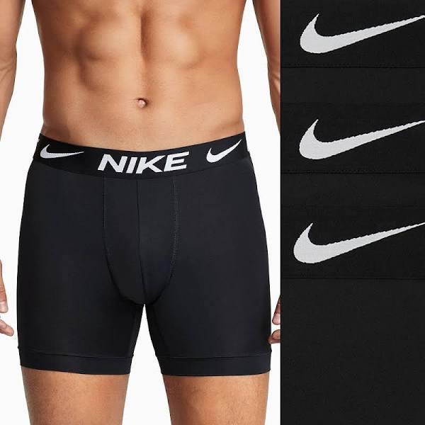 Nike Men's Dri-FIT Essential Micro Long Boxer Briefs 3-Pack - Black Size Small - AfterPay & zipPay Available