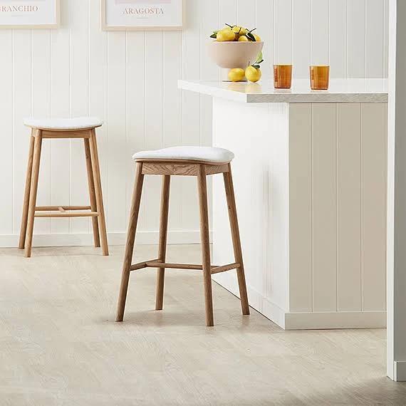 Lando Backless Bar Stool Light Grey by Freedom