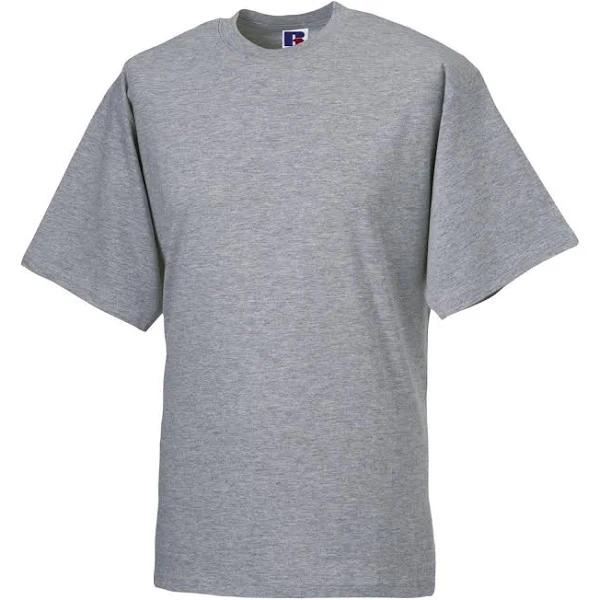 Russell Mens Organic Short-Sleeved T-Shirt (Light Oxford Grey) (XL)