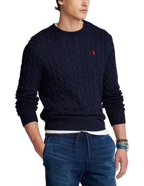 Polo Ralph Lauren Cable-Knit Cotton Jumper Hunter Navy XS