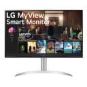 LG MyView 31.5" 4K UHD HDR10 Smart Monitor With WEBOS & 65W USB-C, 32SQ730S-W LCD / Led Monitors