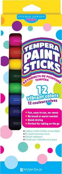 Studio Series Junior Tempera Paint Sticks - Set of 12