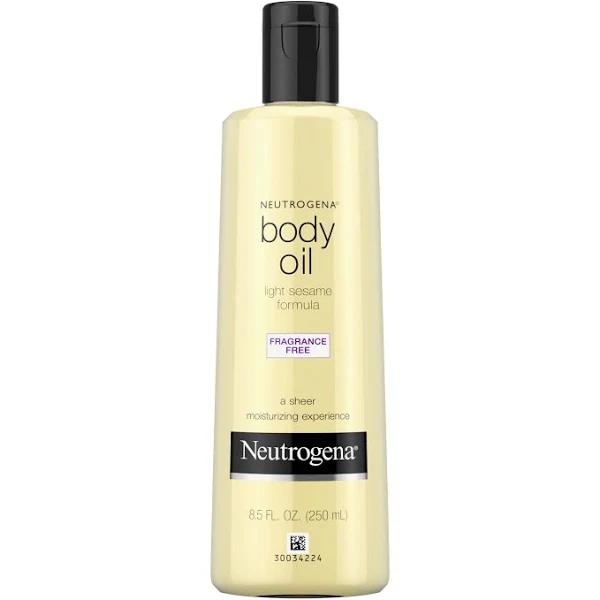 Neutrogena Body Oil Light Sesame Formula, Fragrance Free - 8.5 fl oz bottle