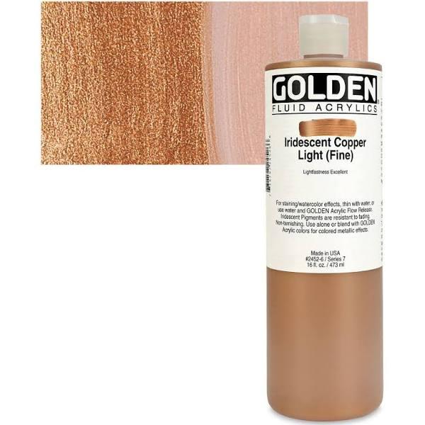 Golden Fluid Acrylic 473ml Iridescent Copper Light (Fine)