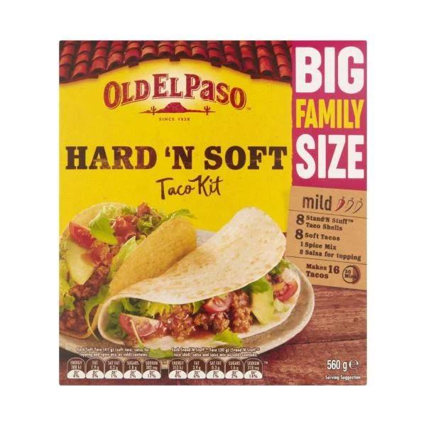 Old El Paso Hard N Soft Taco Kit Mexican Style 560g