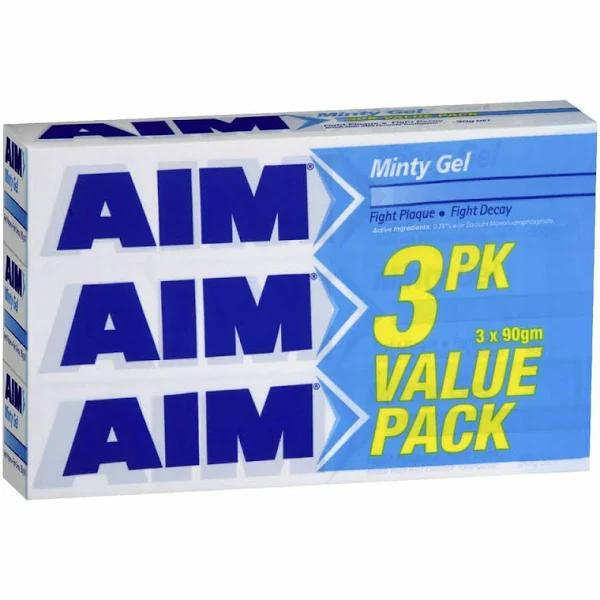 Aim Minty Gel Toothpaste 90g 3 Pack