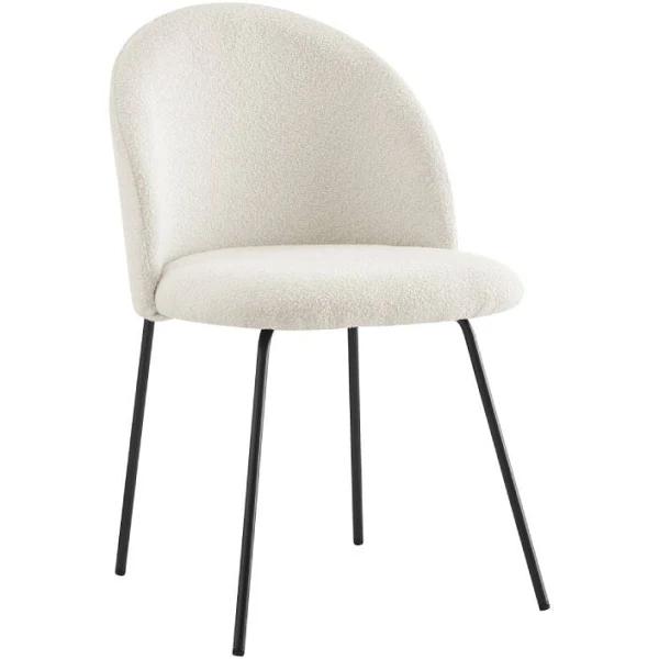 Shangri-La Set of 2 Subiaco Boucle Dining Chairs (Boucle Beige)