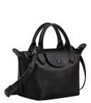 Longchamp Le Pliage Cuir XS Leather Top-handle Bag Black