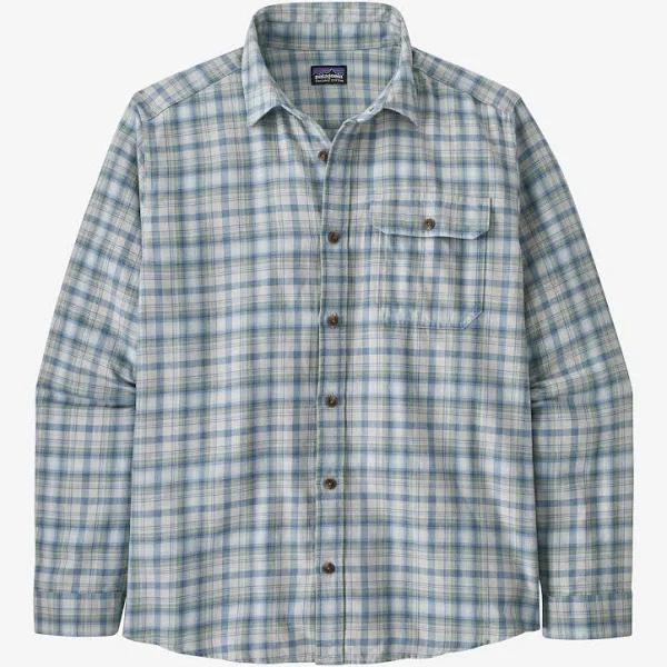 Patagonia Men's Long-Sleeved Cotton in Conversion Lightweight Fjord Flannel Shirt - Ombre Vintage: Light Plume Grey / XXL