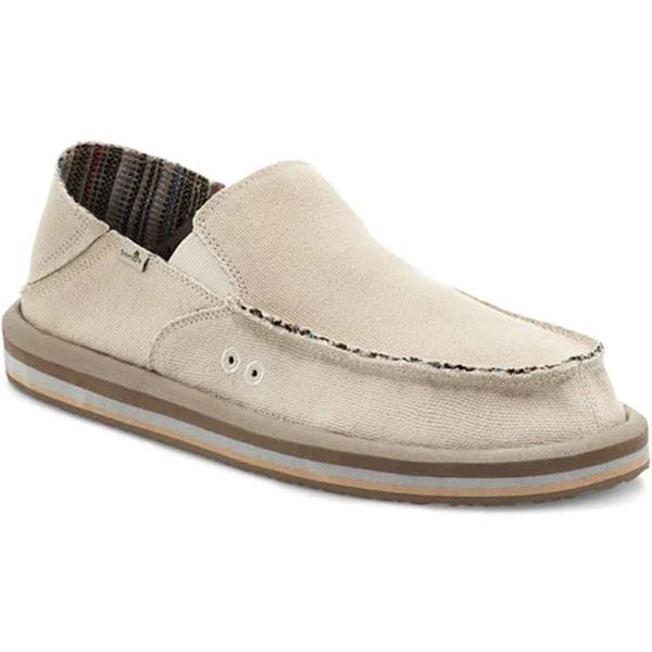 Sanuk Mens Vagabond ST Hemp Slip On - Natural 11