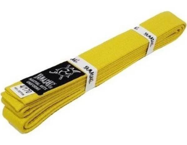 Yamasaki Deluxe Coloured Martial Arts Belts Yellow - 0