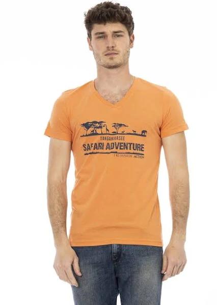 Trussardi Action Orange Cotton T-Shirt M