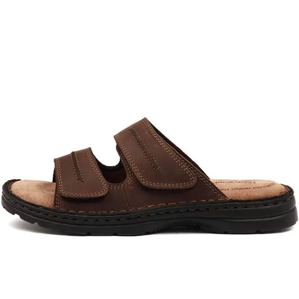 Hush Puppies Slider Brown Mens Sandals