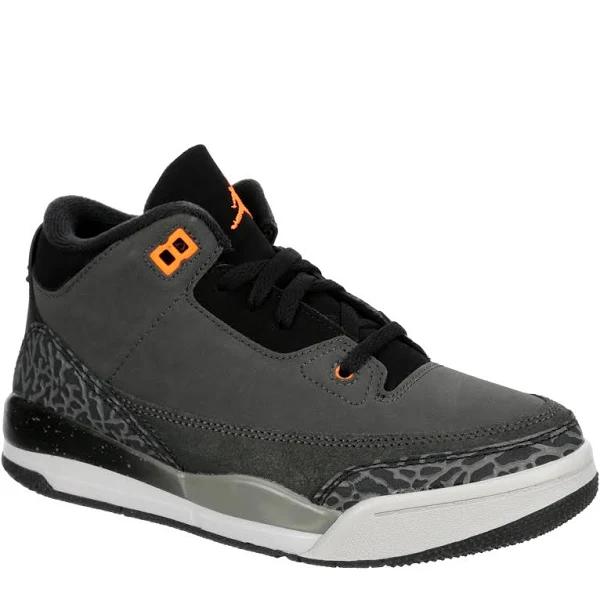 Jordan Kids Air Jordan 3 PS Fear Pack Shoes - Size 10.5C - Night Stadium/Total orange-black-flat pewter-neutral Grey