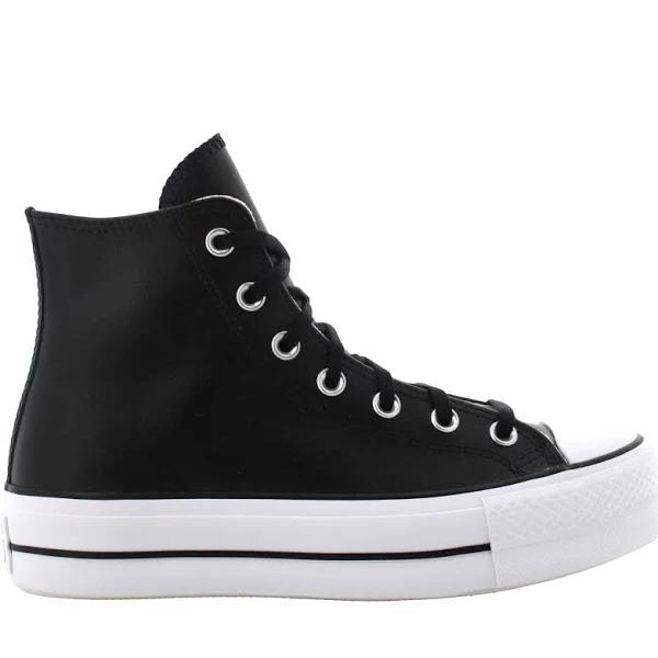 Converse Black Leather Chuck Taylor All Star Lift Hi Sneakers