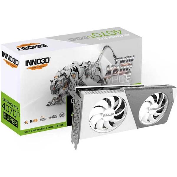 INNO3D RTX 4070 Ti Super Twin X2 OC 16GB GDDR6X Graphic Card Silver