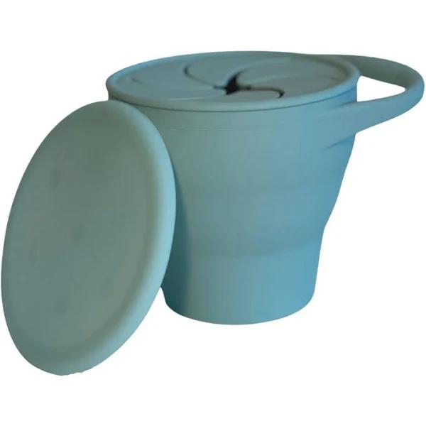 Smoosh Silicone Snack Cup With Lid (Teal)