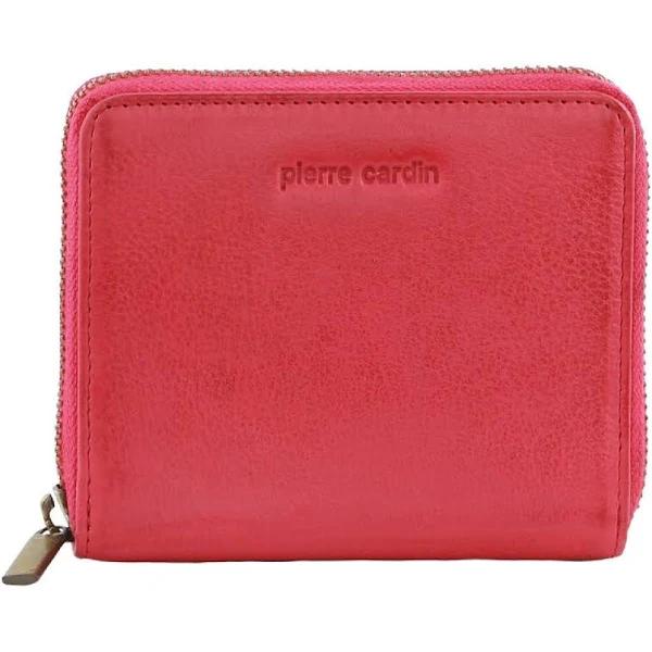 Pierre Cardin Women's Leather Zip Around Wallet in Pink