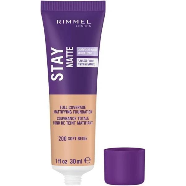 Rimmel Stay Matte Liquid Mousse Foundation 200 Soft Beige 30ml