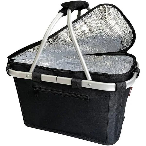 Sachi Insulated Carry Basket with Lid (Black)