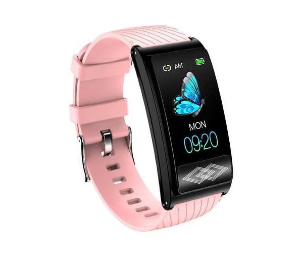 PPG Smart Bracelet P10 Super Precision Lorentz Diagram Smart Watch 24-Hour Dynamic ECG Monitoring Smart Tracker For Men Women - Pink