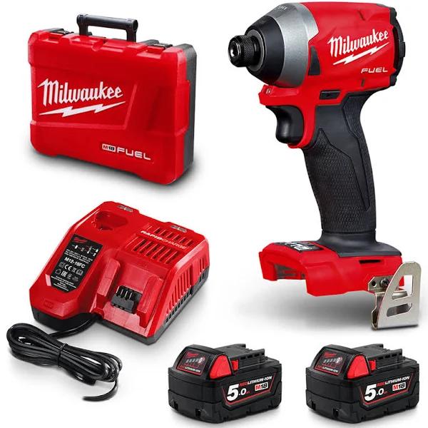 Milwaukee M18FID2-502C M18 Fuel 18V Cordless 1/4" Hex Impact Driver 5.0Ah Kit