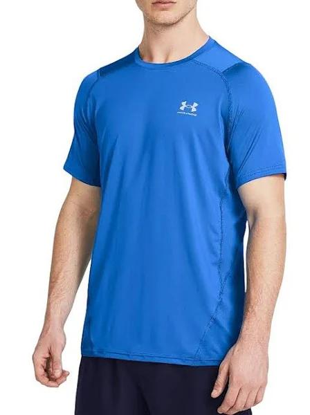 Under Armour HeatGear Fitted Short Sleeve T-Shirt Indigo Blue - XL